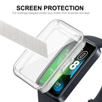 ENKAY Hat-Prince Custodia per orologio in TPU trasparente a copertura totale con protezione per lo schermo, For Huawei Band 8 / 9
