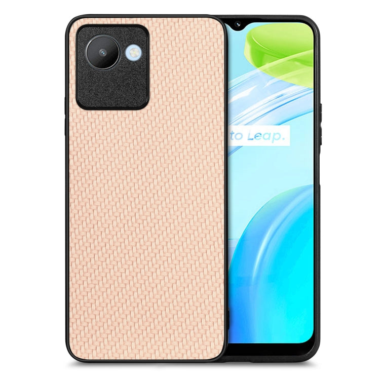 Cover posteriore in pelle con texture in fibra di carbonio, For Realme 14 Pro+, For Realme 14 Pro, For Realme Neo7, For Realme C30