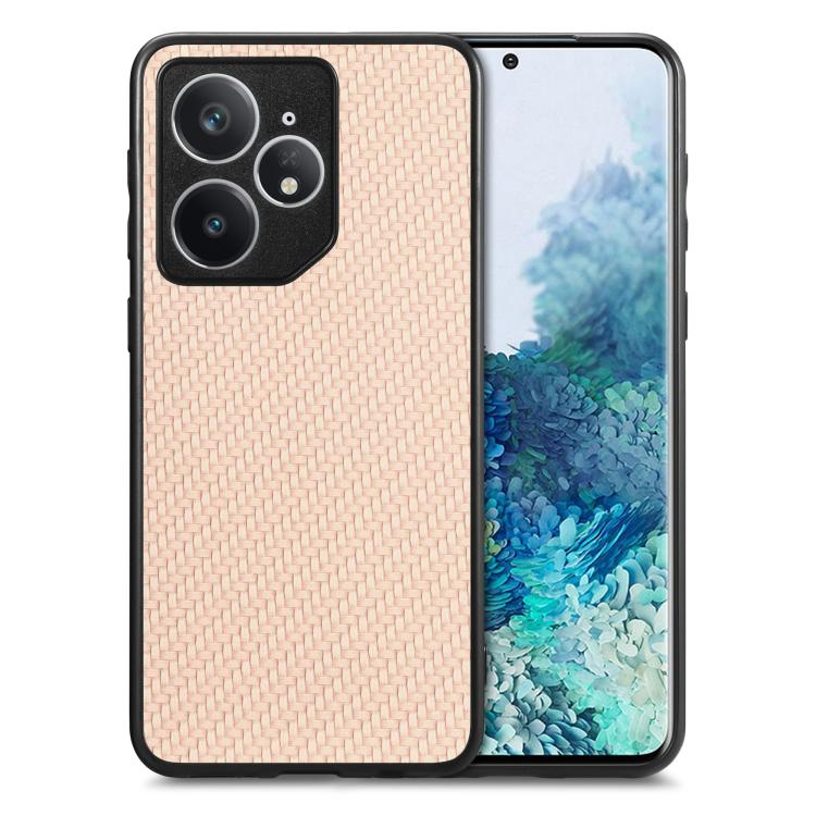 Cover posteriore in pelle con texture in fibra di carbonio, For Realme 14 Pro+, For Realme 14 Pro, For Realme Neo7, For Realme C30