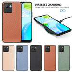 Cover posteriore in pelle con texture in fibra di carbonio, For Realme 14 Pro+, For Realme 14 Pro, For Realme Neo7, For Realme C30