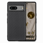 Cover posteriore in pelle con texture in fibra di carbonio, For Google Pixel 9 / 9 Pro, For Google Pixel 7a, For Google Pixel 6a, For Google Pixel 6 Pro