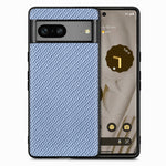 Cover posteriore in pelle con texture in fibra di carbonio, For Google Pixel 9 / 9 Pro, For Google Pixel 7a, For Google Pixel 6a, For Google Pixel 6 Pro