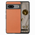 Cover posteriore in pelle con texture in fibra di carbonio, For Google Pixel 9 / 9 Pro, For Google Pixel 7a, For Google Pixel 6a, For Google Pixel 6 Pro