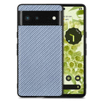 Cover posteriore in pelle con texture in fibra di carbonio, For Google Pixel 6