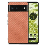 Cover posteriore in pelle con texture in fibra di carbonio, For Google Pixel 6