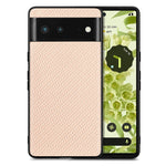 Cover posteriore in pelle con texture in fibra di carbonio, For Google Pixel 6