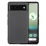 Cover posteriore in pelle con texture in fibra di carbonio, For Google Pixel 9 / 9 Pro, For Google Pixel 7a, For Google Pixel 6a, For Google Pixel 6 Pro
