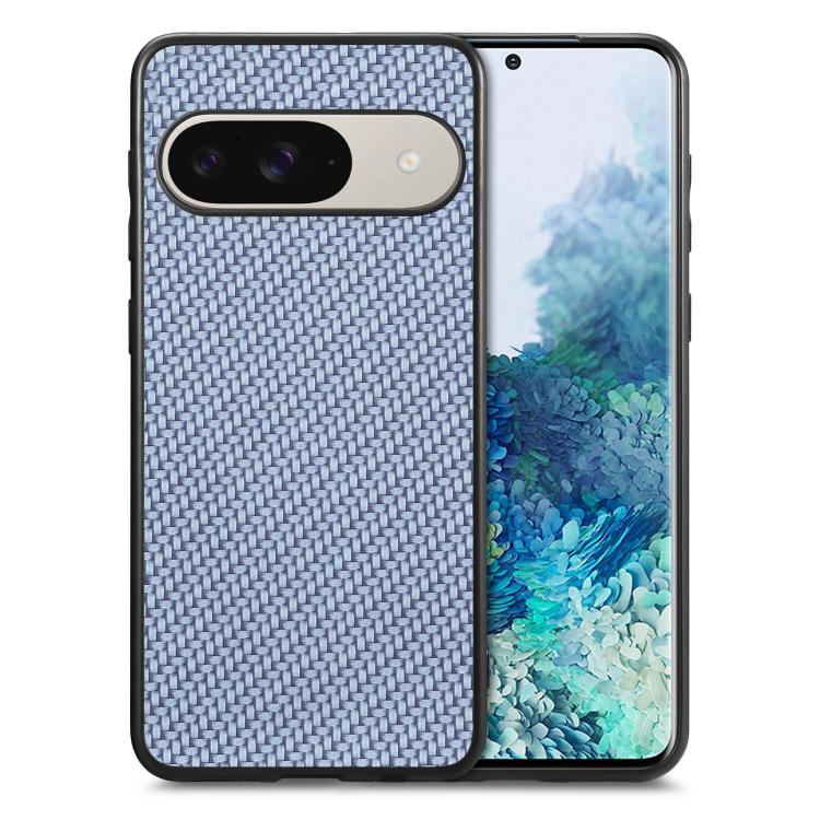 Cover posteriore in pelle con texture in fibra di carbonio, For Google Pixel 9 / 9 Pro, For Google Pixel 7a, For Google Pixel 6a, For Google Pixel 6 Pro