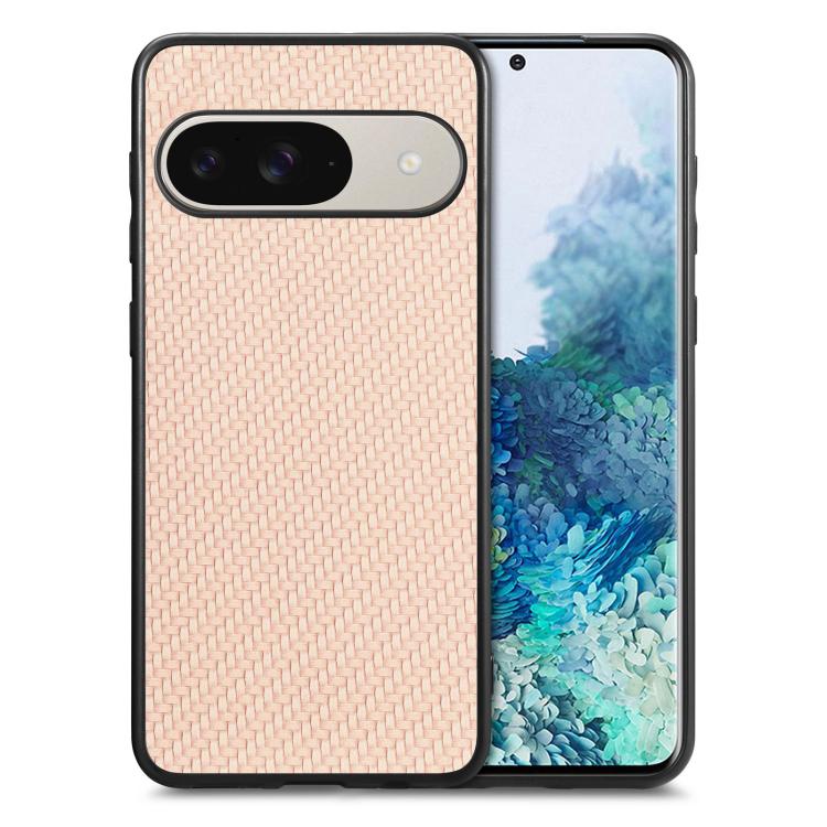 Cover posteriore in pelle con texture in fibra di carbonio, For Google Pixel 10 Pro XL, For Google Pixel 10 / 10 Pro, For Google Pixel 9a, For Google Pixel 9 Pro XL