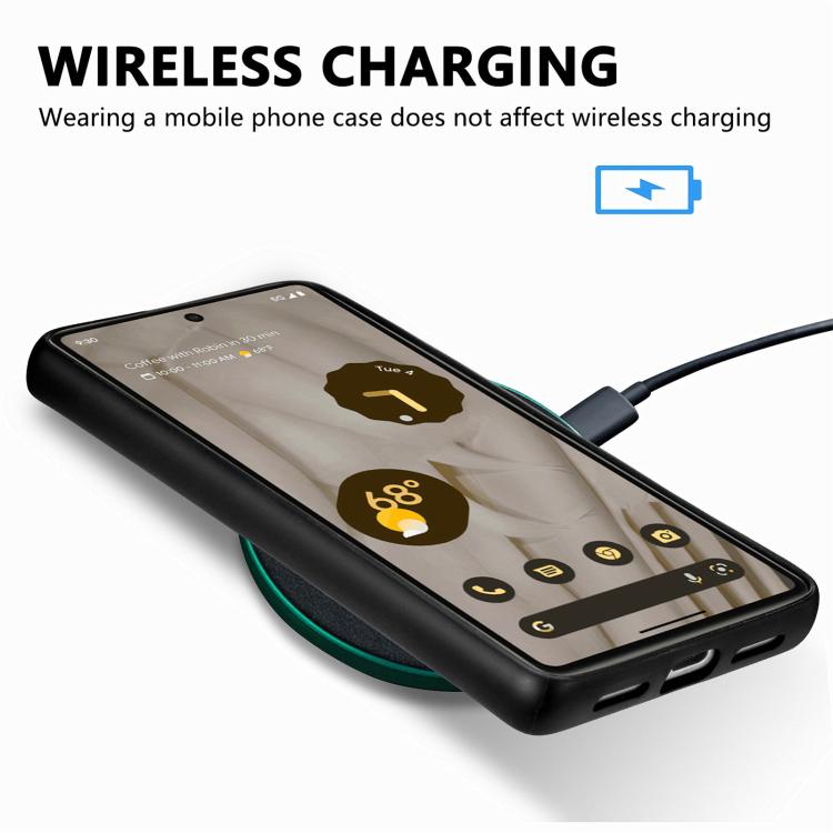 Cover posteriore in pelle con texture in fibra di carbonio, For Google Pixel 9 / 9 Pro, For Google Pixel 7a, For Google Pixel 6a, For Google Pixel 6 Pro
