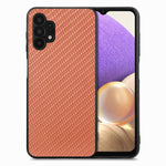 Cover posteriore in pelle con texture in fibra di carbonio, For Samsung Galaxy A32 5G