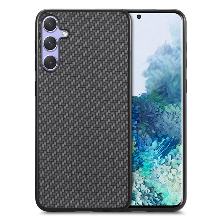 Cover posteriore in pelle con texture in fibra di carbonio, For Samsung Galaxy A36, For Samsung Galaxy S25 5G, For Samsung Galaxy S25+ 5G, For Samsung Galaxy S25 Ultra 5G