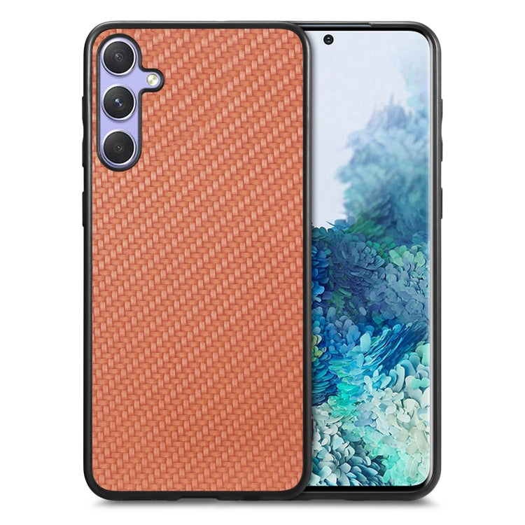 Cover posteriore in pelle con texture in fibra di carbonio, For Samsung Galaxy A36, For Samsung Galaxy S25 5G, For Samsung Galaxy S25+ 5G, For Samsung Galaxy S25 Ultra 5G