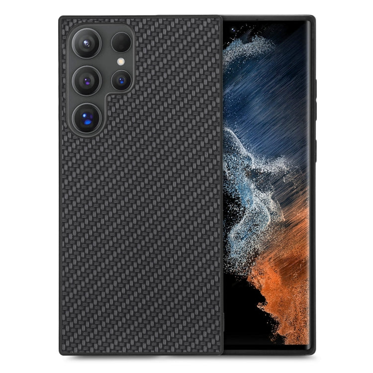 Cover posteriore in pelle con texture in fibra di carbonio, For Samsung Galaxy A36, For Samsung Galaxy S25 5G, For Samsung Galaxy S25+ 5G, For Samsung Galaxy S25 Ultra 5G