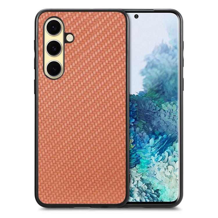 Cover posteriore in pelle con texture in fibra di carbonio, For Samsung Galaxy A36, For Samsung Galaxy S25 5G, For Samsung Galaxy S25+ 5G, For Samsung Galaxy S25 Ultra 5G