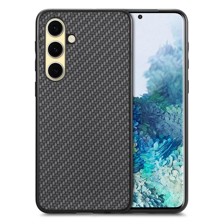 Cover posteriore in pelle con texture in fibra di carbonio, For Samsung Galaxy A57 5G, For Samsung Galaxy A37 5G, For Samsung Galaxy S25 Edge 5G, For Samsung Galaxy A56 5G