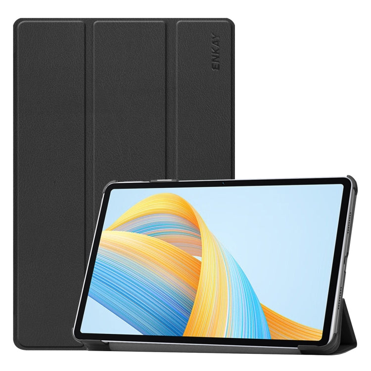ENKAY Tri-fold Custodia per tablet in pelle Custer Texture, For Honor Pad 10 12.1, For Honor Pad X8 Pro / X9 11.5, For Honor Pad V8