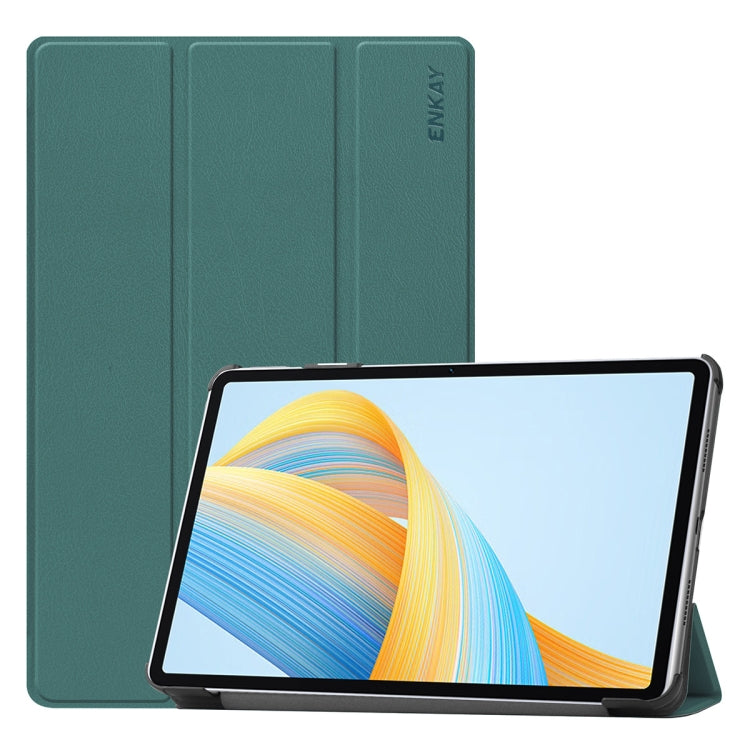 ENKAY Tri-fold Custodia per tablet in pelle Custer Texture, For Honor Pad 10 12.1, For Honor Pad X8 Pro / X9 11.5, For Honor Pad V8