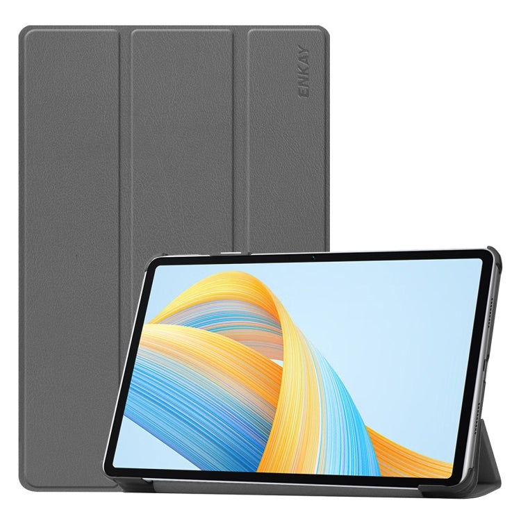 ENKAY Tri-fold Custodia per tablet in pelle Custer Texture, For Honor Pad 10 12.1, For Honor Pad X8 Pro / X9 11.5, For Honor Pad V8