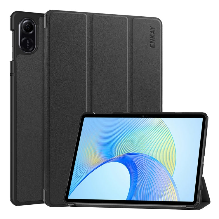 ENKAY Tri-fold Custodia per tablet in pelle Custer Texture, For Honor Pad 10 12.1, For Honor Pad X8 Pro / X9 11.5, For Honor Pad V8