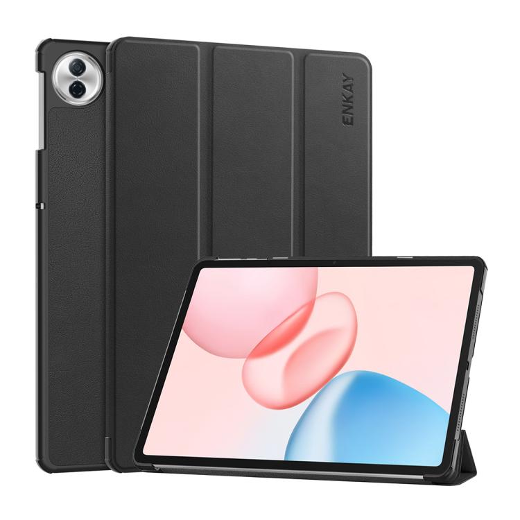 ENKAY Tri-fold Custodia per tablet in pelle Custer Texture, For Honor Pad 10 12.1, For Honor Pad X8 Pro / X9 11.5, For Honor Pad V8