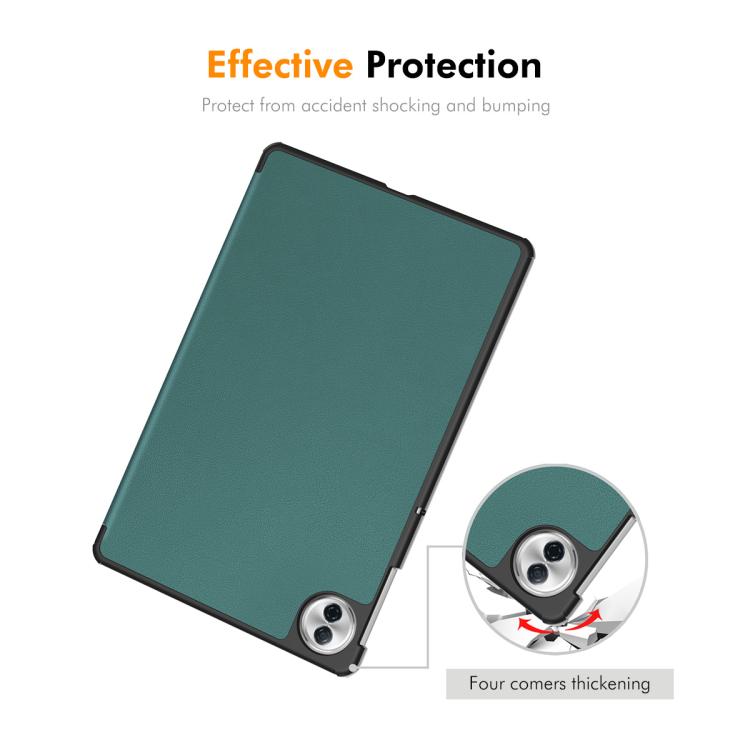 ENKAY Tri-fold Custodia per tablet in pelle Custer Texture, For Honor Pad 10 12.1, For Honor Pad X8 Pro / X9 11.5, For Honor Pad V8