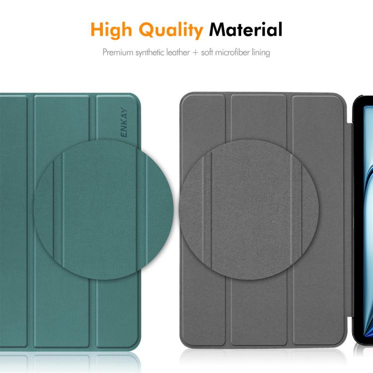 ENKAY Tri-fold Custodia per tablet in pelle Custer Texture, For Honor Pad 10 12.1, For Honor Pad X8 Pro / X9 11.5, For Honor Pad V8