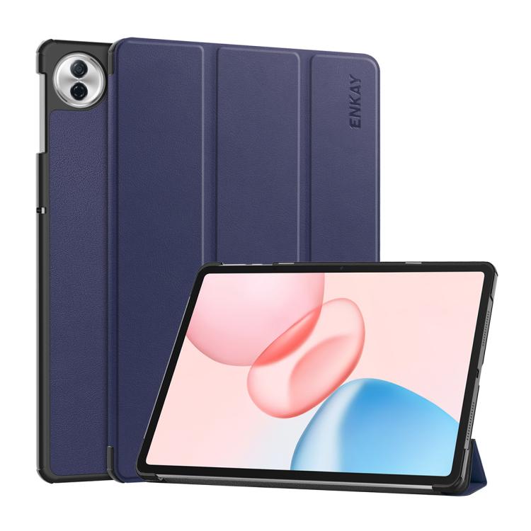 ENKAY Tri-fold Custodia per tablet in pelle Custer Texture, For Honor Pad 10 12.1, For Honor Pad X8 Pro / X9 11.5, For Honor Pad V8