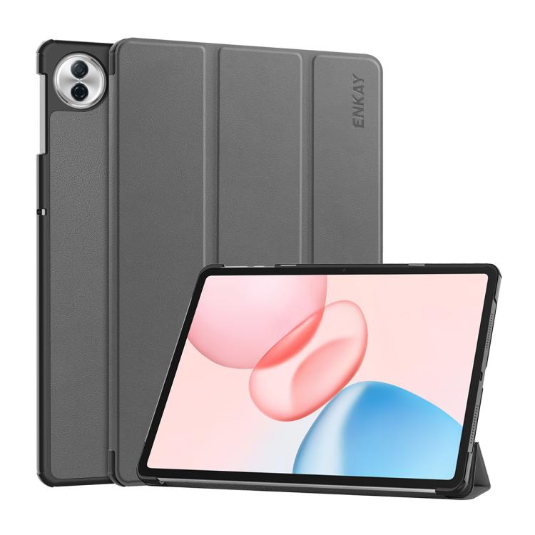 ENKAY Tri-fold Custodia per tablet in pelle Custer Texture, For Honor Pad 10 12.1, For Honor Pad X8 Pro / X9 11.5, For Honor Pad V8
