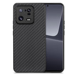 Cover posteriore in pelle con texture in fibra di carbonio, For  Redmi Note 14 Pro+ 5G, For Redmi Note 14 Pro 5G, For Xiaomi 13 Pro, For Redmi Note 11T Pro 5G