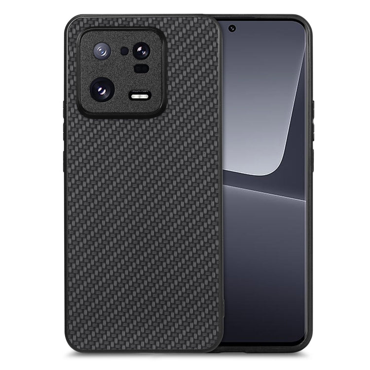 Cover posteriore in pelle con texture in fibra di carbonio, For  Redmi Note 14 Pro+ 5G, For Redmi Note 14 Pro 5G, For Xiaomi 13 Pro, For Redmi Note 11T Pro 5G