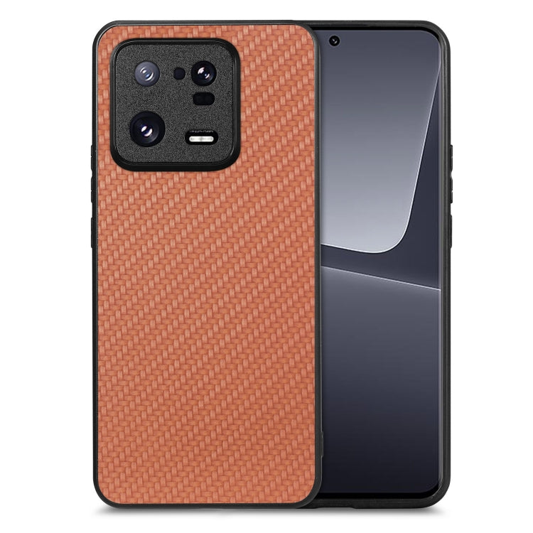 Cover posteriore in pelle con texture in fibra di carbonio, For  Redmi Note 14 Pro+ 5G, For Redmi Note 14 Pro 5G, For Xiaomi 13 Pro, For Redmi Note 11T Pro 5G