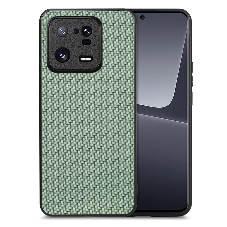 Cover posteriore in pelle con texture in fibra di carbonio, For  Redmi Note 14 Pro+ 5G, For Redmi Note 14 Pro 5G, For Xiaomi 13 Pro, For Redmi Note 11T Pro 5G