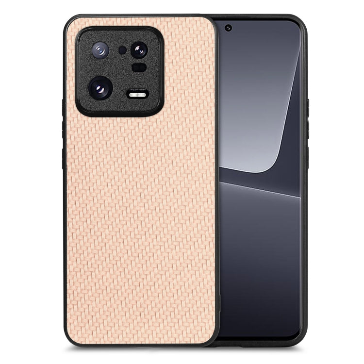 Cover posteriore in pelle con texture in fibra di carbonio, For  Redmi Note 14 Pro+ 5G, For Redmi Note 14 Pro 5G, For Xiaomi 13 Pro, For Redmi Note 11T Pro 5G