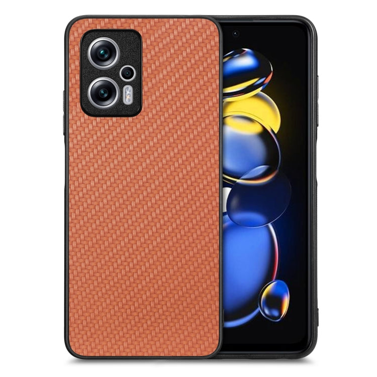 Cover posteriore in pelle con texture in fibra di carbonio, For  Redmi Note 14 Pro+ 5G, For Redmi Note 14 Pro 5G, For Xiaomi 13 Pro, For Redmi Note 11T Pro 5G