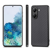 Cover posteriore in pelle con texture in fibra di carbonio, For Xiaomi Poco X7 Pro, For Xiaomi 15 Pro, For Xiaomi 15, For Redmi Note 14 5G