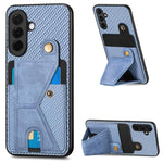 Portafoglio in fibra di carbonio Flip Card Custodia per telefono con supporto a forma di K, For Samsung Galaxy A57 5G, For Samsung Galaxy A37 5G, For Samsung Galaxy S25 Edge 5G, For Samsung Galaxy A56 5G