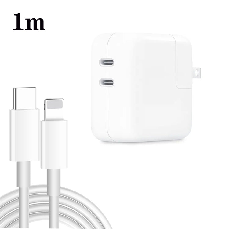 Caricabatterie USB-C 35W con cavo 8 pin per smartphone