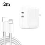 Caricabatterie USB-C 35W con cavo 8 pin per smartphone