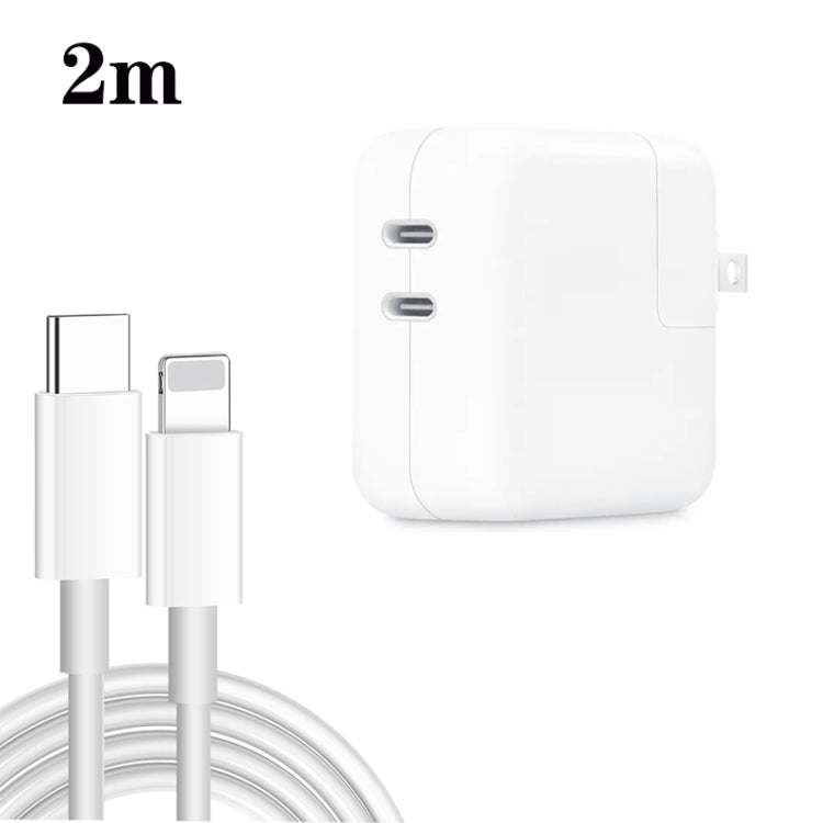 Caricabatterie USB-C 35W con cavo 8 pin per smartphone