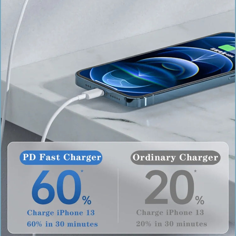 Caricabatterie USB-C 35W con cavo 8 pin per smartphone