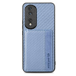 Custodia per telefono con borsa per carte magnetiche in fibra di carbonio, For Honor 80 Pro