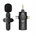 Microfono wireless Lavalier 3 in 1 con riduzione rumore