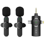 Microfono wireless Lavalier 3 in 1 con riduzione rumore