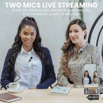 Microfono wireless Lavalier 3 in 1 con riduzione rumore