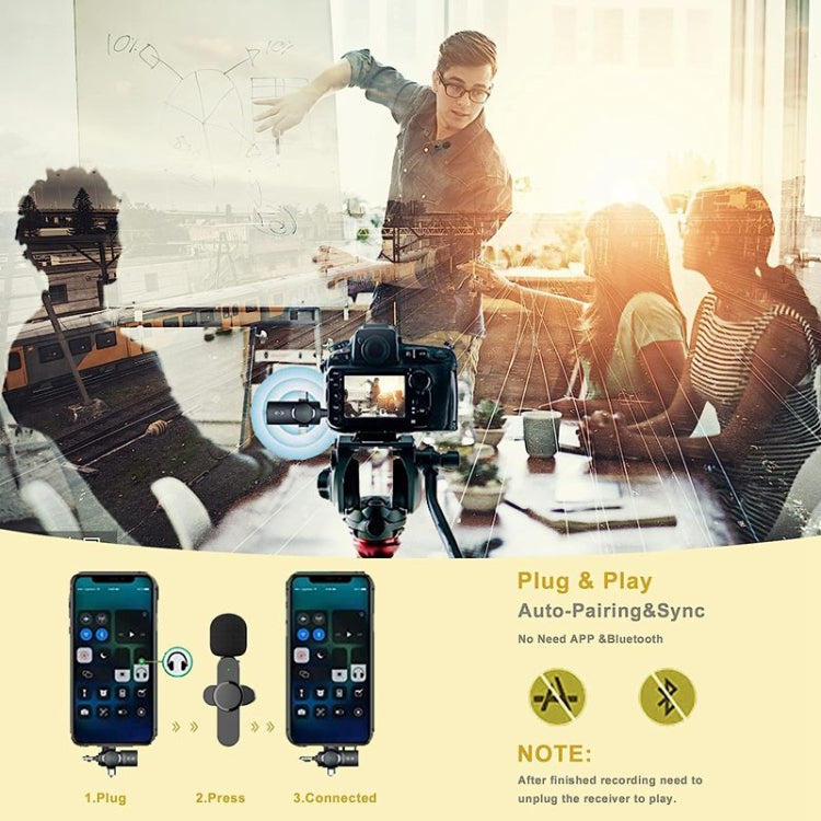 Microfono wireless Lavalier 3 in 1 con riduzione rumore
