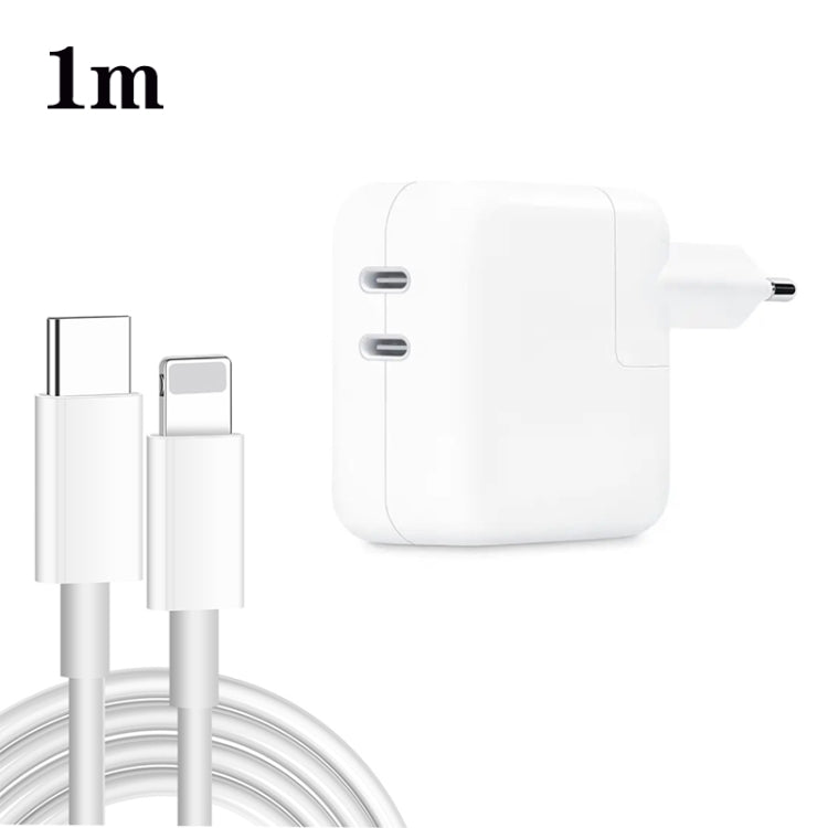 Caricabatterie USB-C 35W con cavo 8 pin 1m e 2m