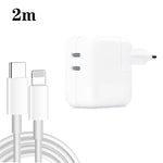 Caricabatterie USB-C 35W con cavo 8 pin 1m e 2m