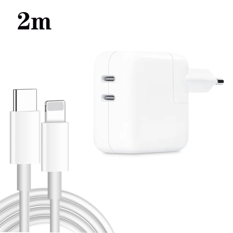 Caricabatterie USB-C 35W con cavo 8 pin 1m e 2m