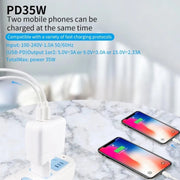 Caricabatterie USB-C 35W con cavo 8 pin